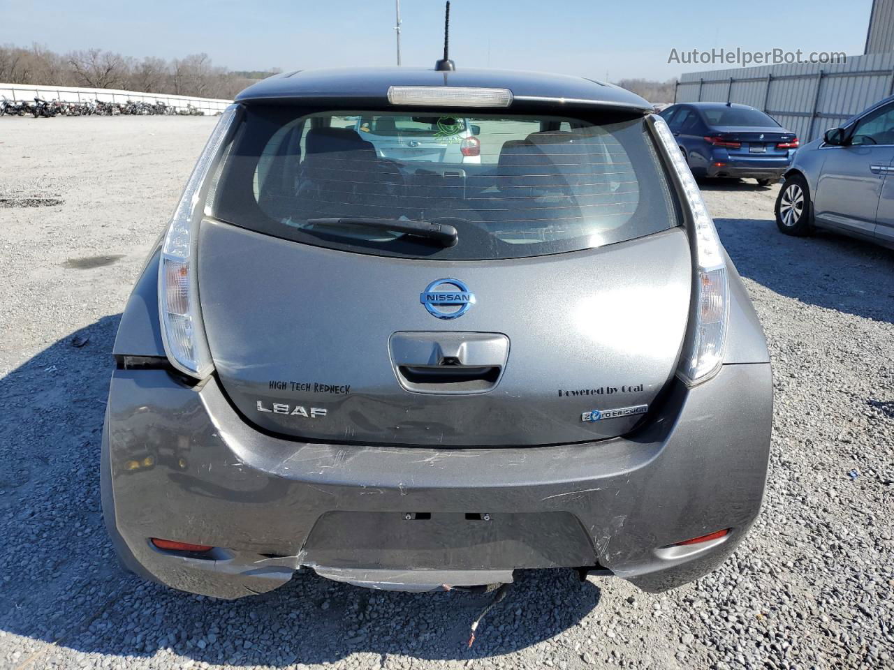 2015 Nissan Leaf S Gray vin: 1N4AZ0CP6FC326448