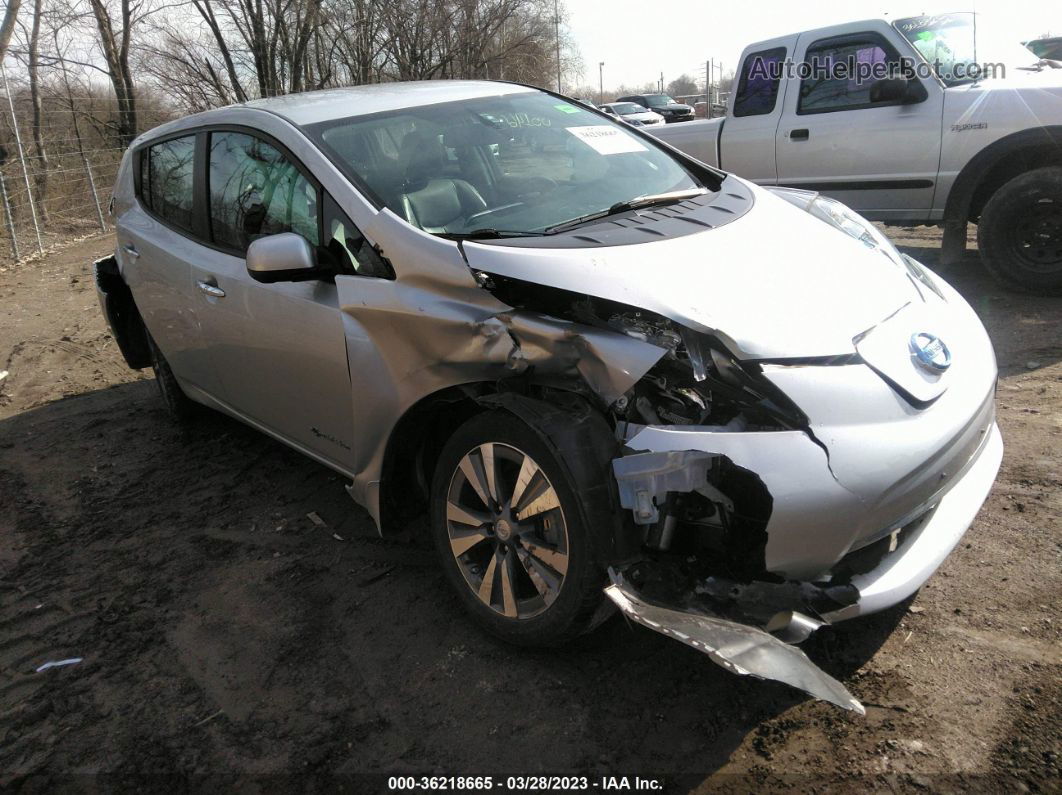 2015 Nissan Leaf S/sv/sl Silver vin: 1N4AZ0CP6FC330709