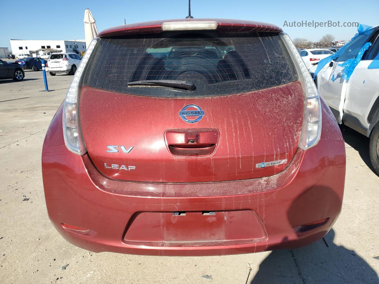 2015 Nissan Leaf S Red vin: 1N4AZ0CP7FC302403