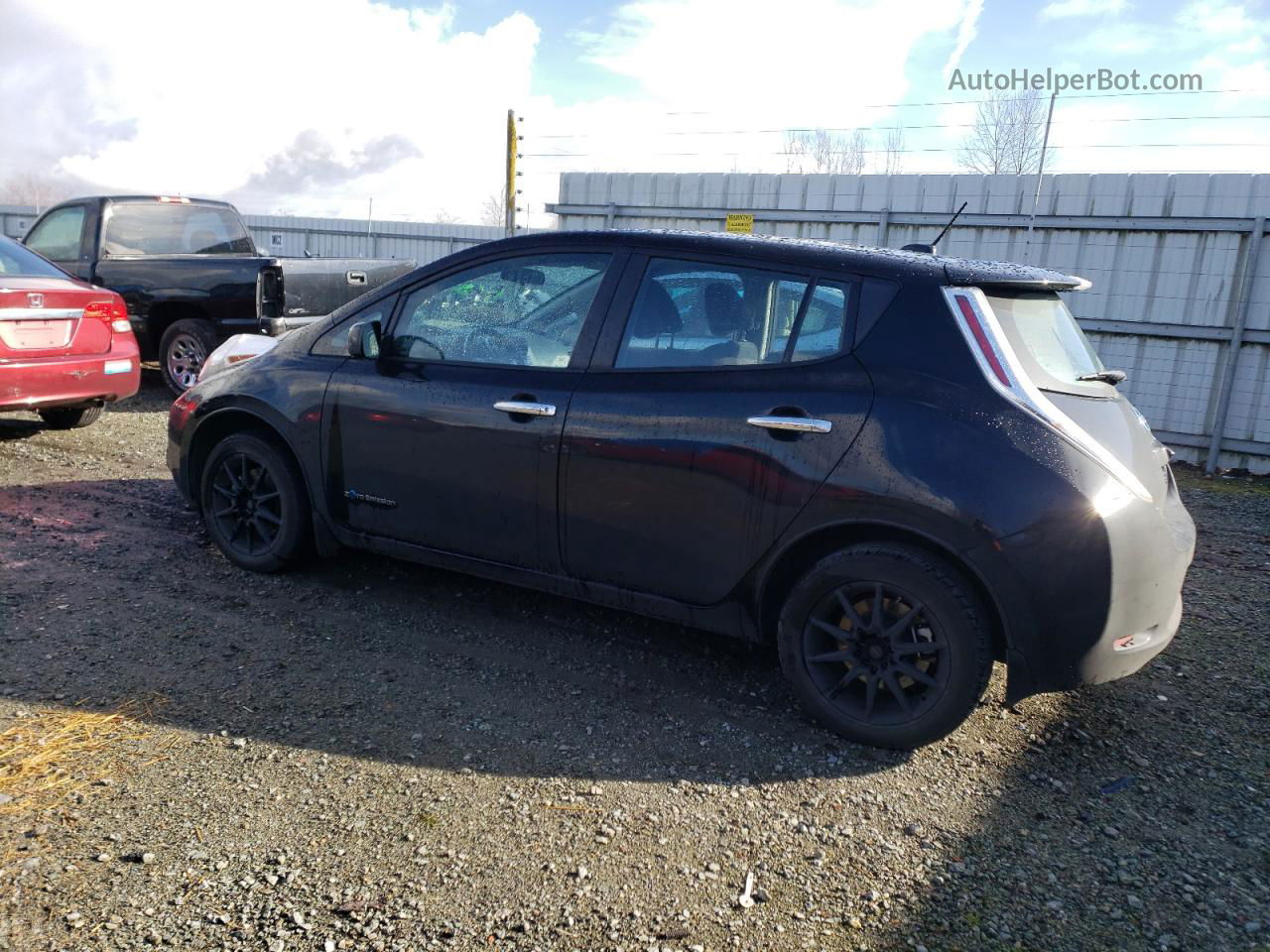 2015 Nissan Leaf S Black vin: 1N4AZ0CP7FC305527