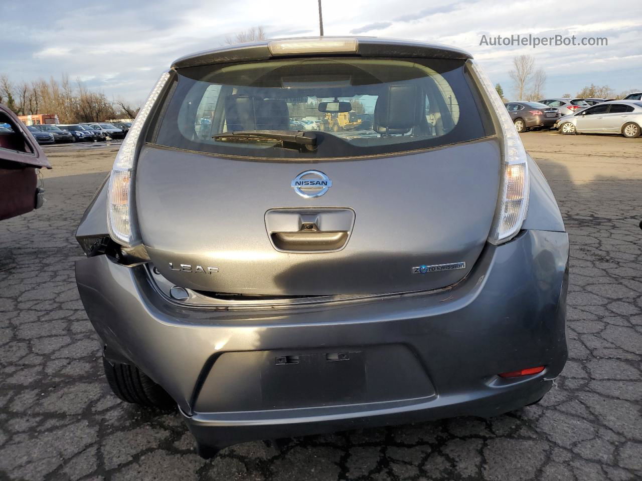 2015 Nissan Leaf S Silver vin: 1N4AZ0CP7FC306029