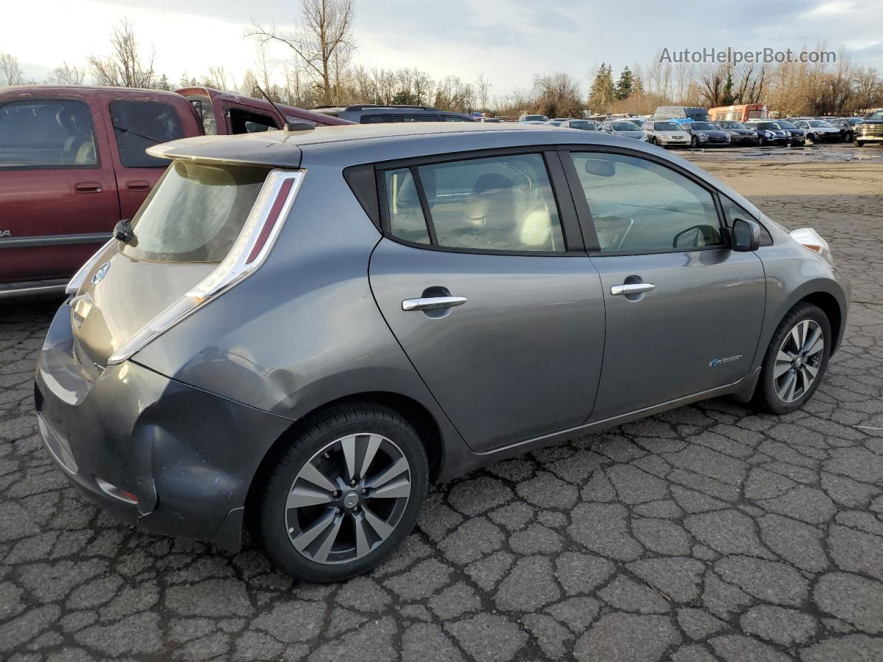 2015 Nissan Leaf S Silver vin: 1N4AZ0CP7FC306029