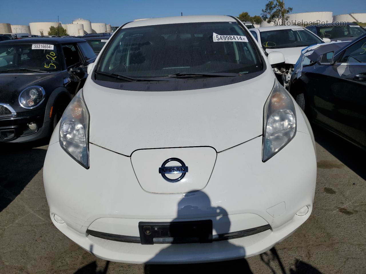 2015 Nissan Leaf S White vin: 1N4AZ0CP7FC306130