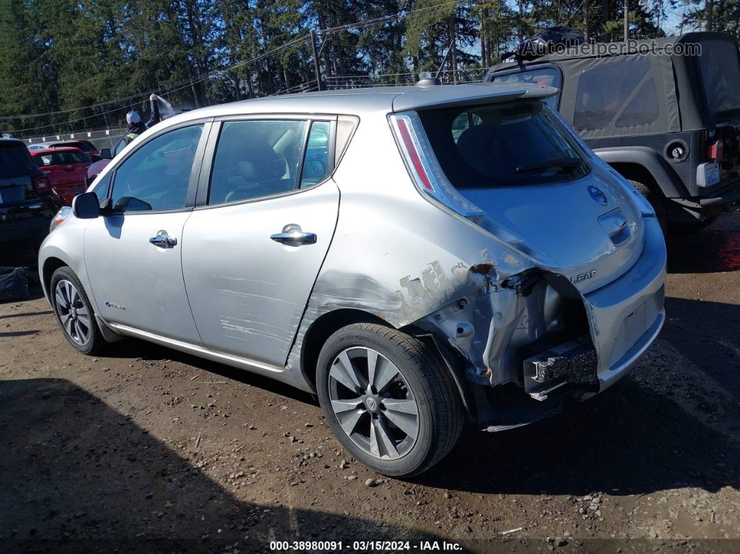 2015 Nissan Leaf Sl Silver vin: 1N4AZ0CP7FC306516