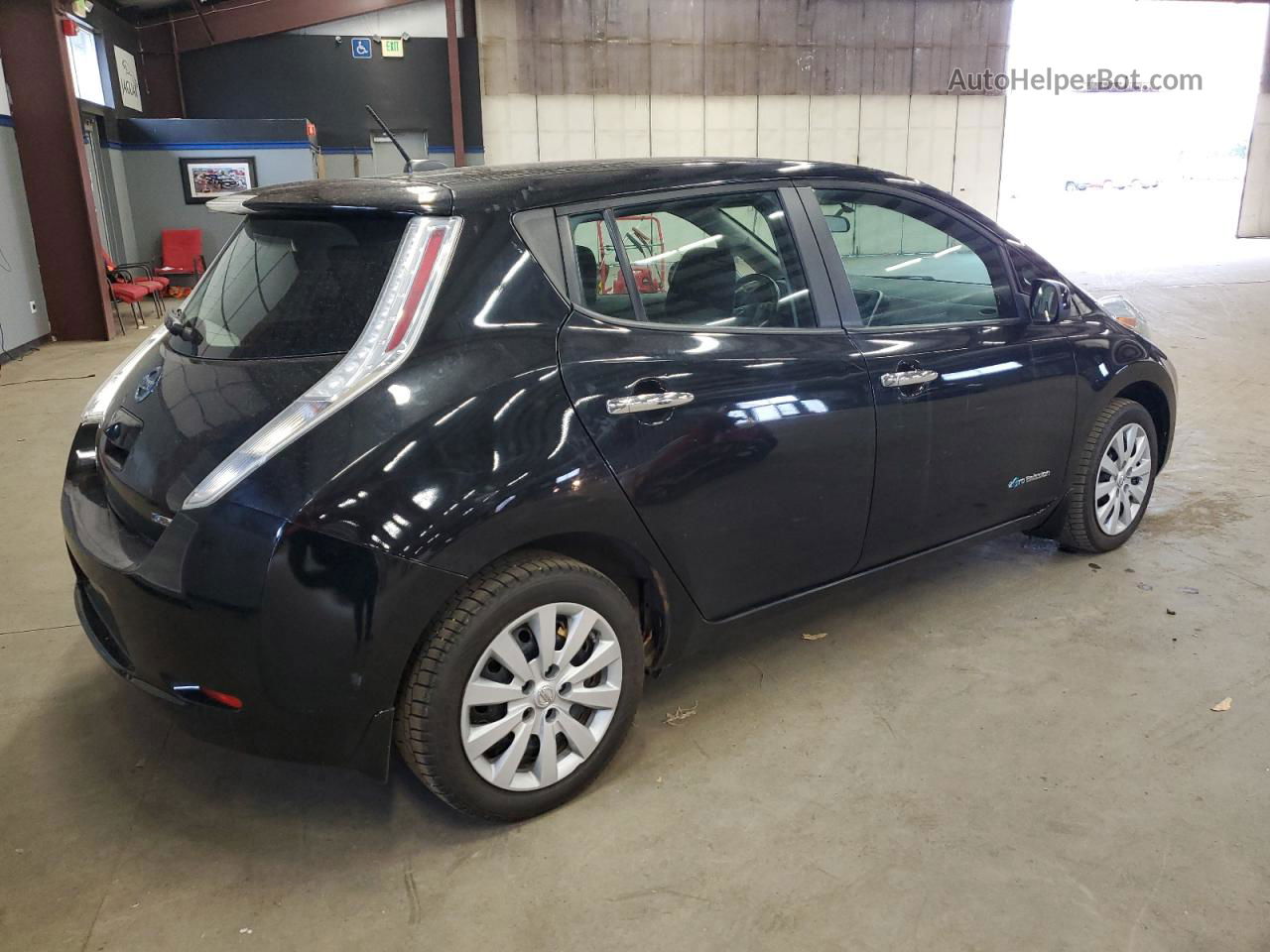 2015 Nissan Leaf S Black vin: 1N4AZ0CP7FC308816