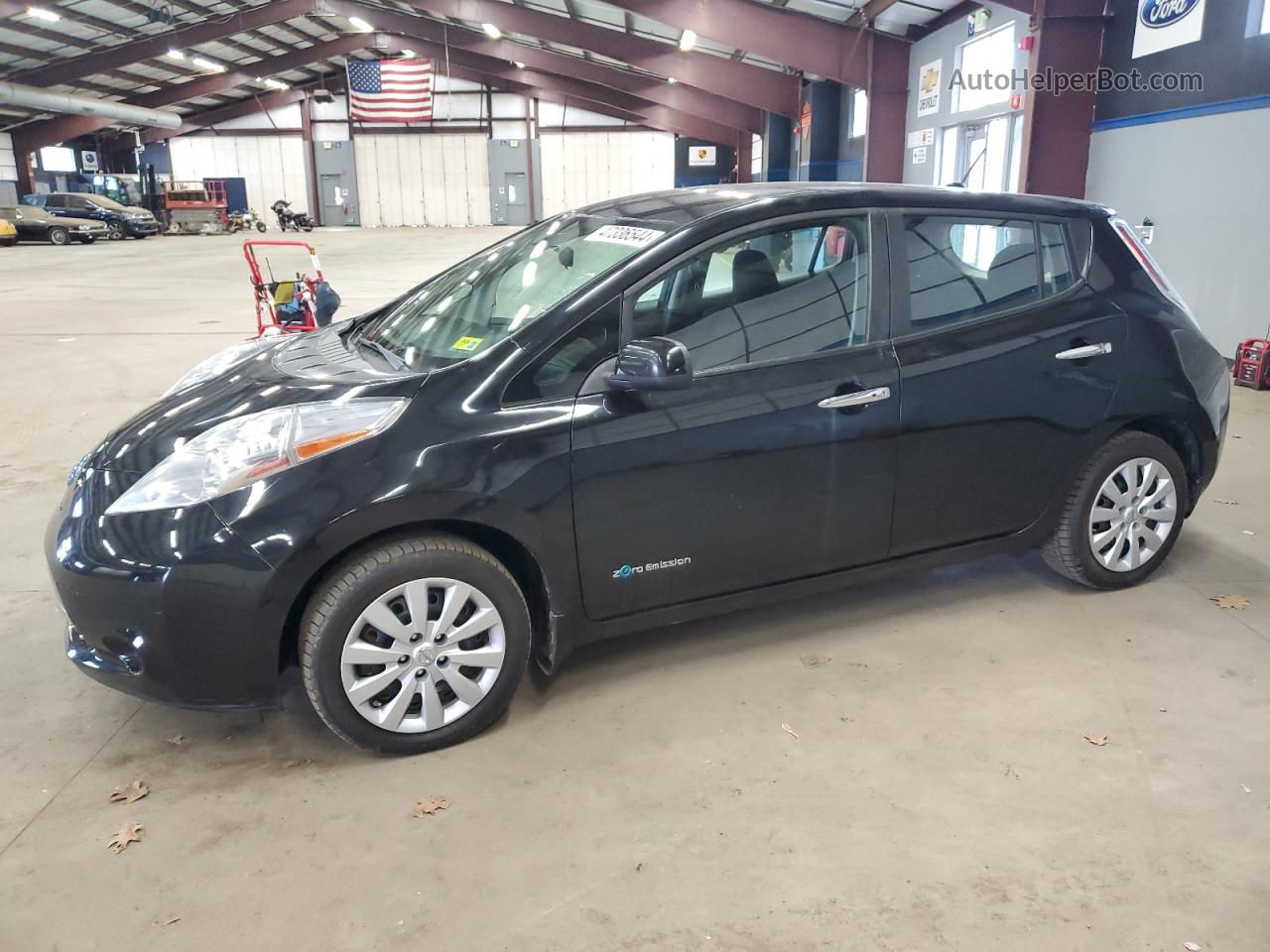 2015 Nissan Leaf S Black vin: 1N4AZ0CP7FC308816