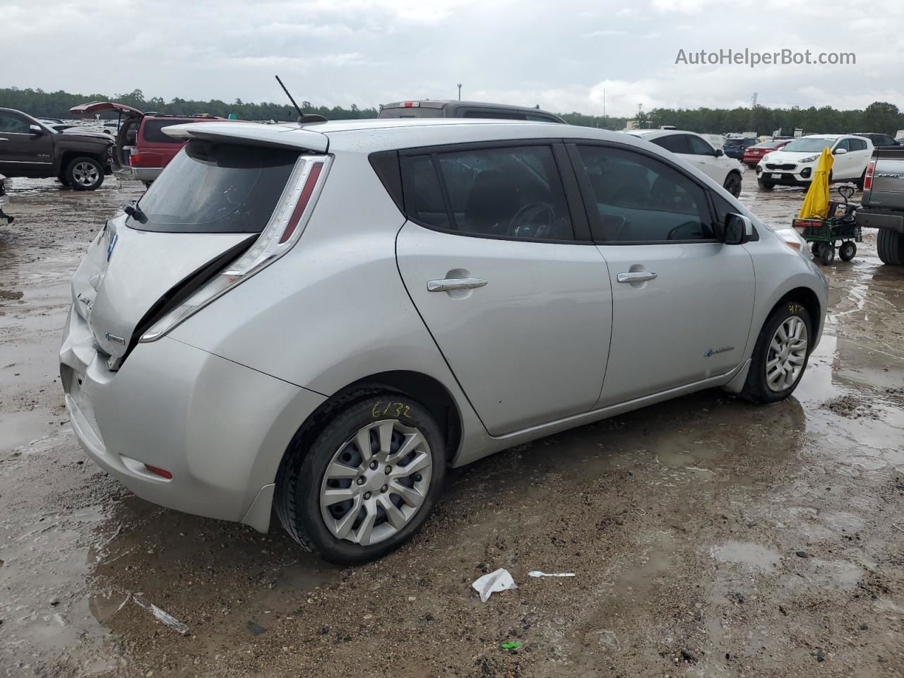 2015 Nissan Leaf S Silver vin: 1N4AZ0CP7FC311103