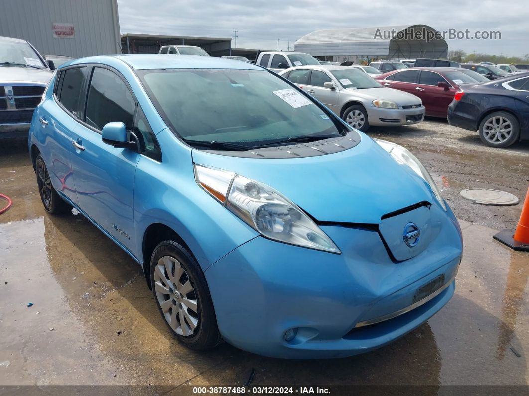 2015 Nissan Leaf S Blue vin: 1N4AZ0CP7FC312817