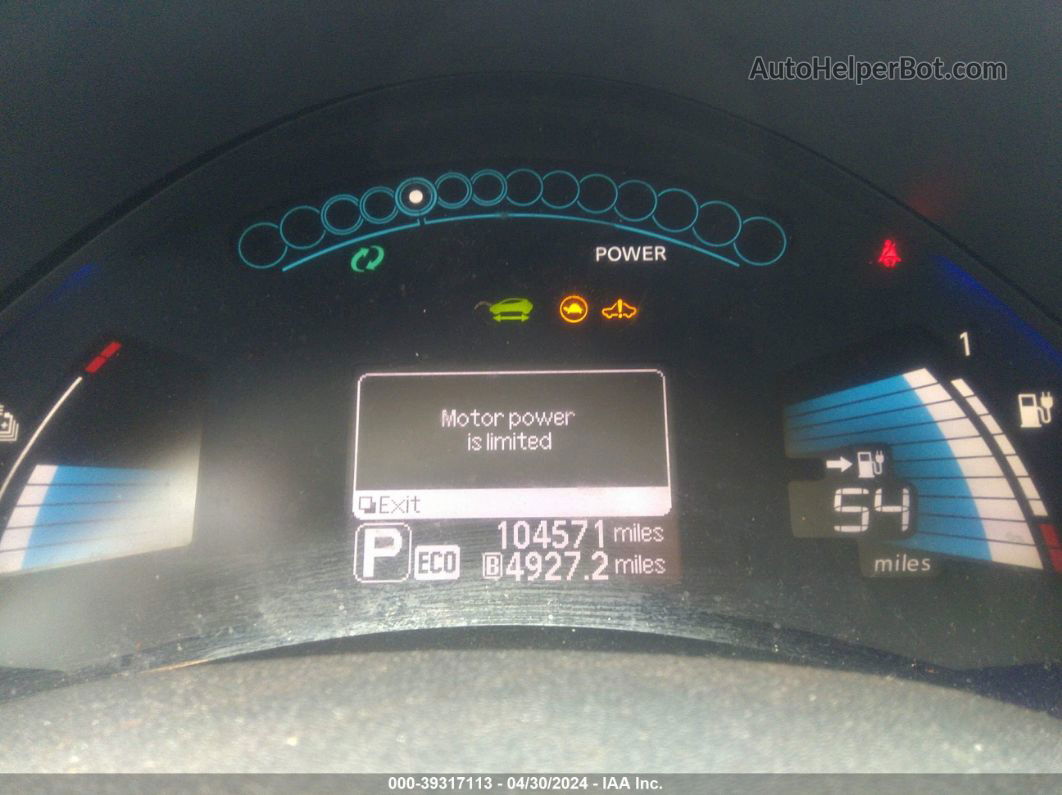 2015 Nissan Leaf S Серый vin: 1N4AZ0CP7FC313188