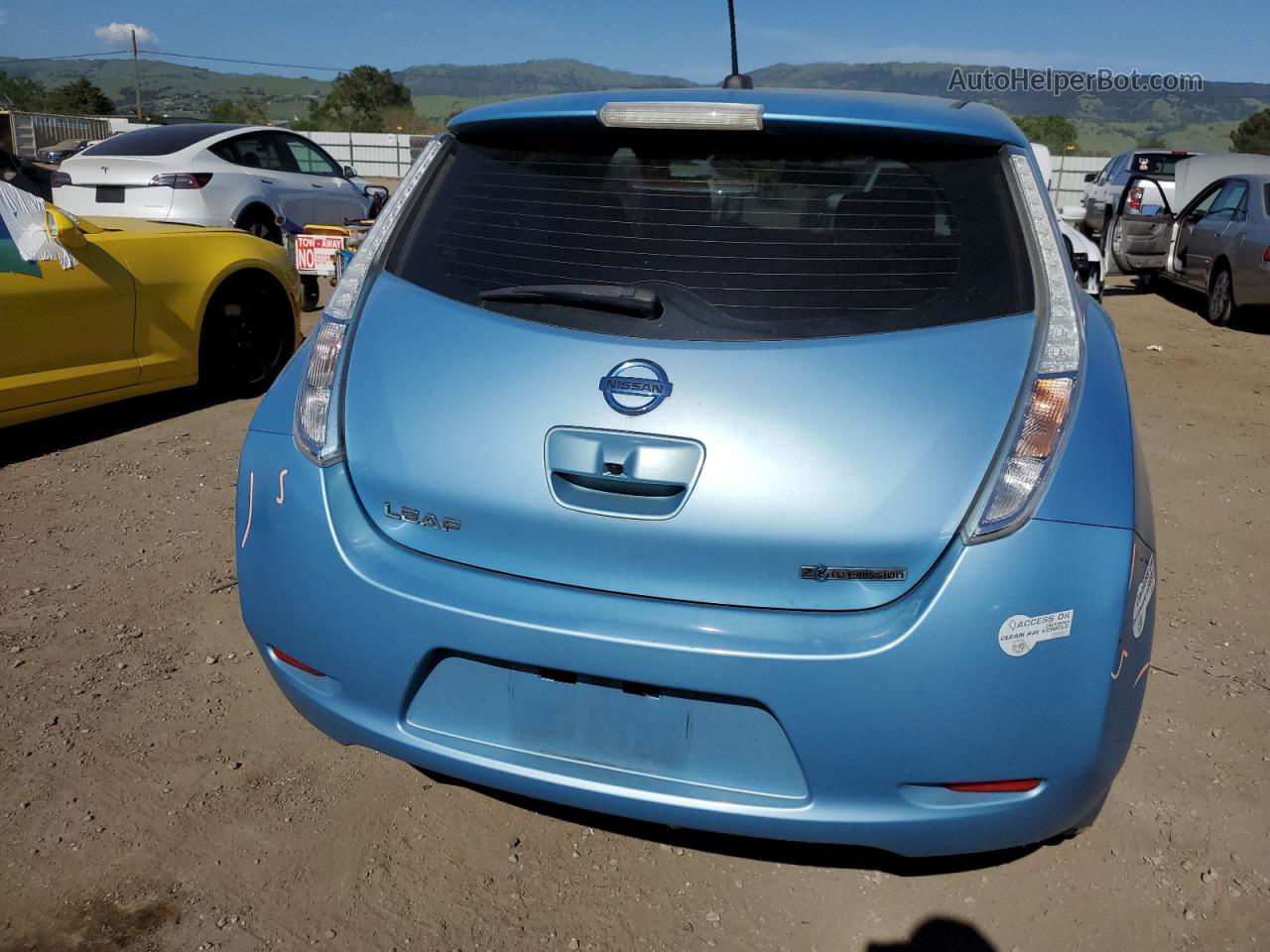 2015 Nissan Leaf S Blue vin: 1N4AZ0CP7FC316043