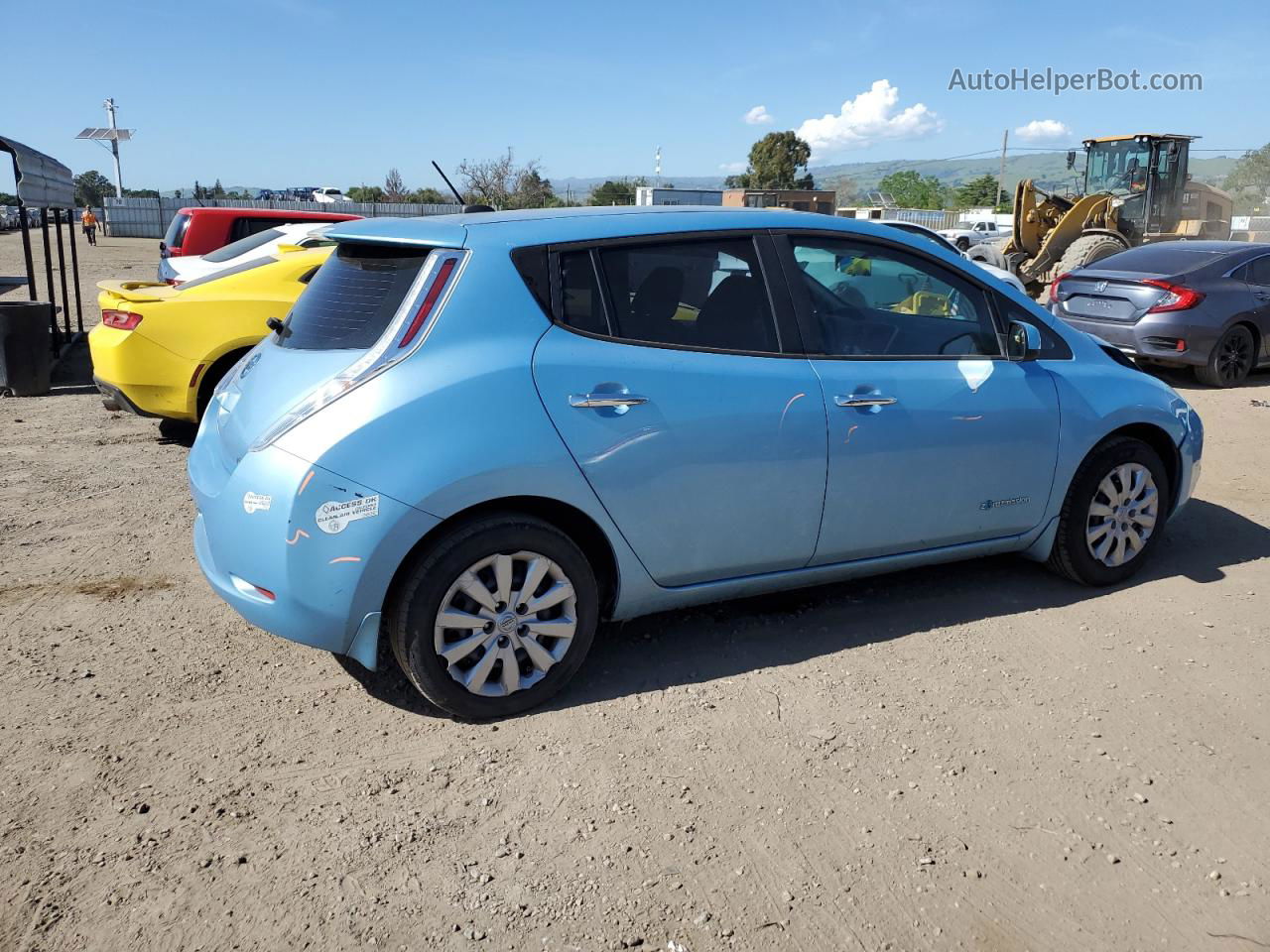 2015 Nissan Leaf S Синий vin: 1N4AZ0CP7FC316043