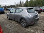 2015 Nissan Leaf S Серый vin: 1N4AZ0CP7FC324773