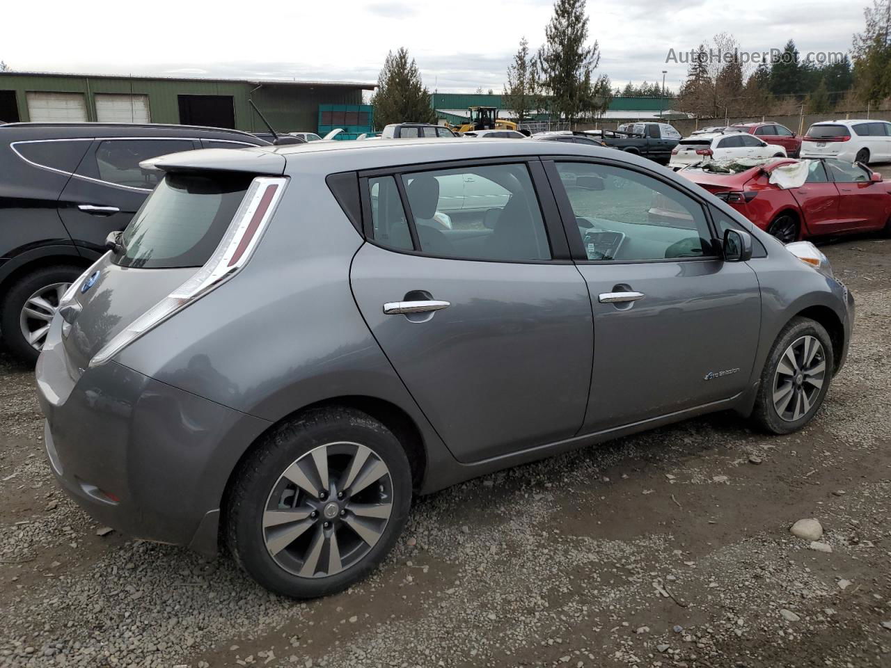 2015 Nissan Leaf S Серый vin: 1N4AZ0CP7FC324773