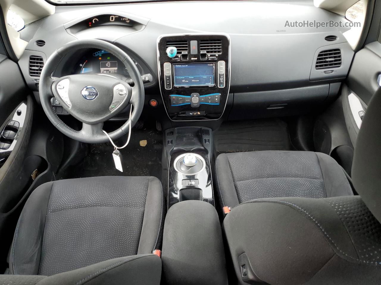 2015 Nissan Leaf S Серый vin: 1N4AZ0CP7FC324773