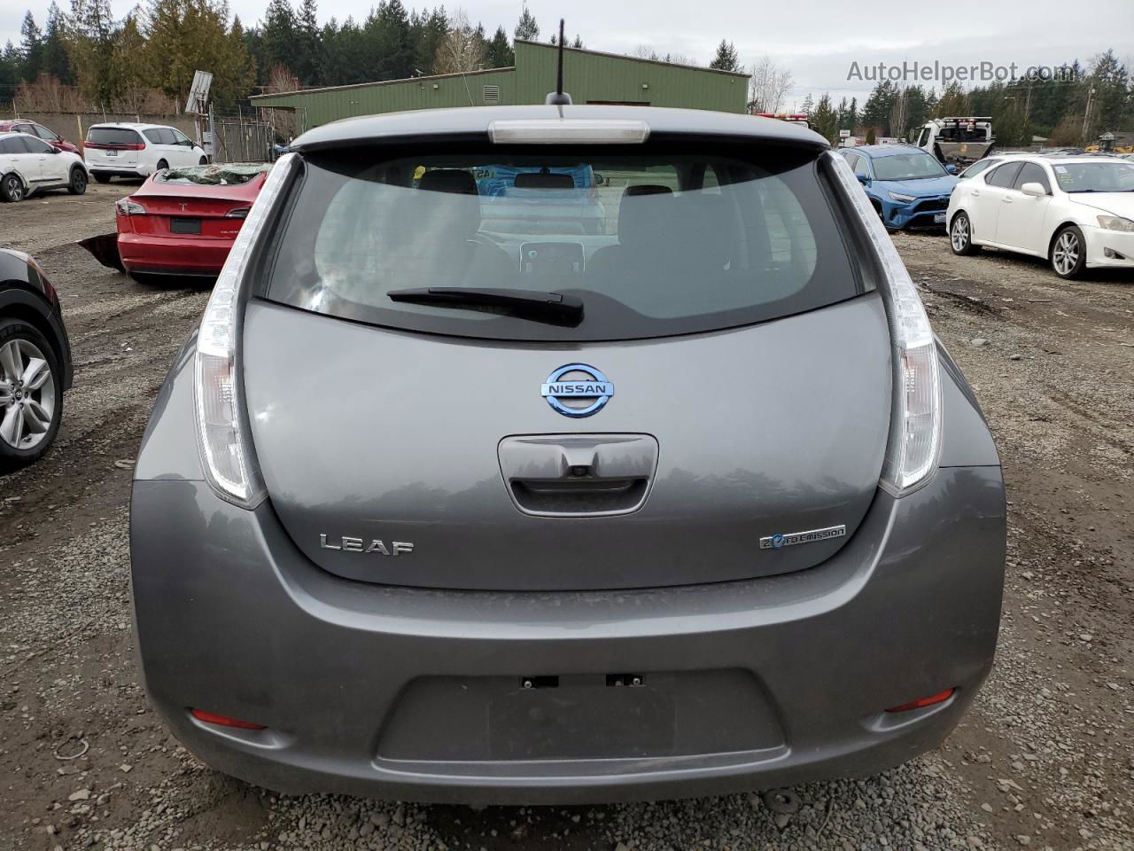 2015 Nissan Leaf S Gray vin: 1N4AZ0CP7FC324773