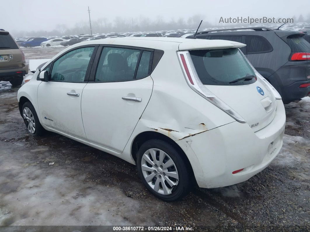 2015 Nissan Leaf S White vin: 1N4AZ0CP7FC325289