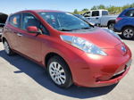 2015 Nissan Leaf S Burgundy vin: 1N4AZ0CP7FC327673