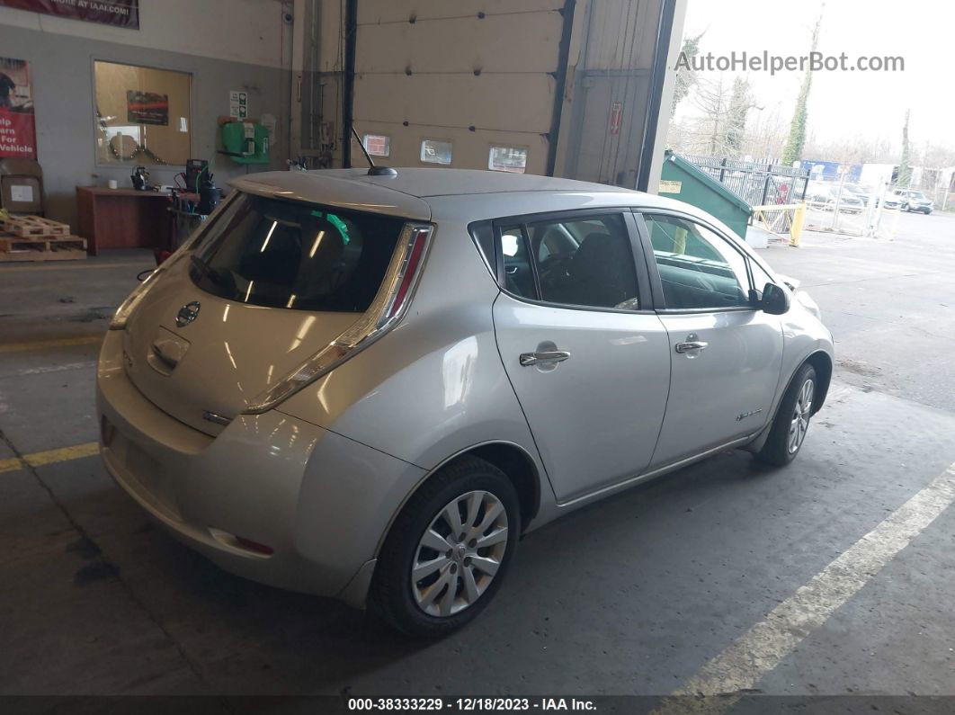 2015 Nissan Leaf S Silver vin: 1N4AZ0CP7FC329679