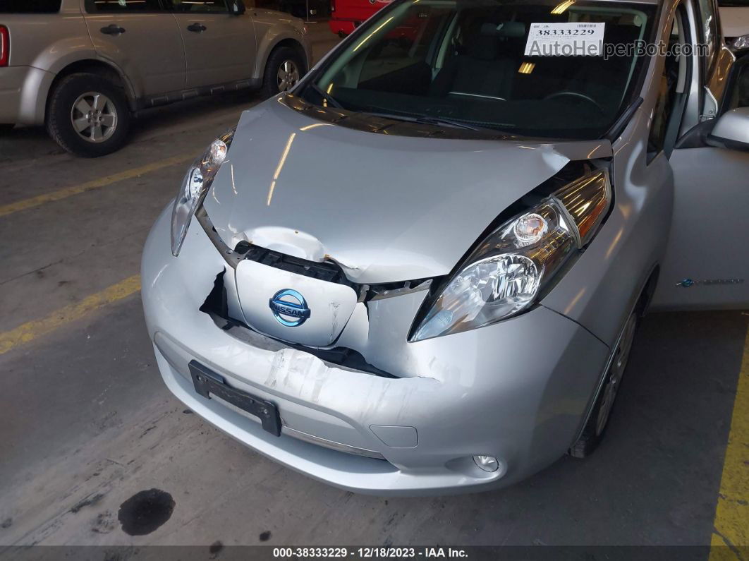 2015 Nissan Leaf S Silver vin: 1N4AZ0CP7FC329679