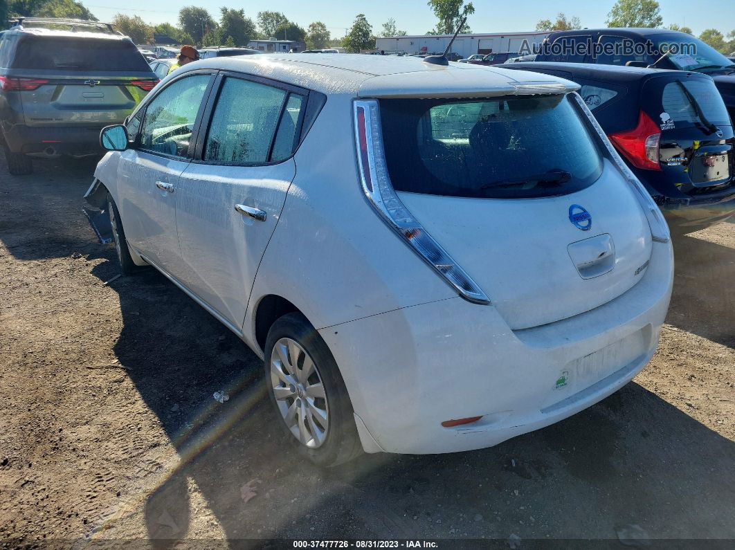 2015 Nissan Leaf S White vin: 1N4AZ0CP7FC329858