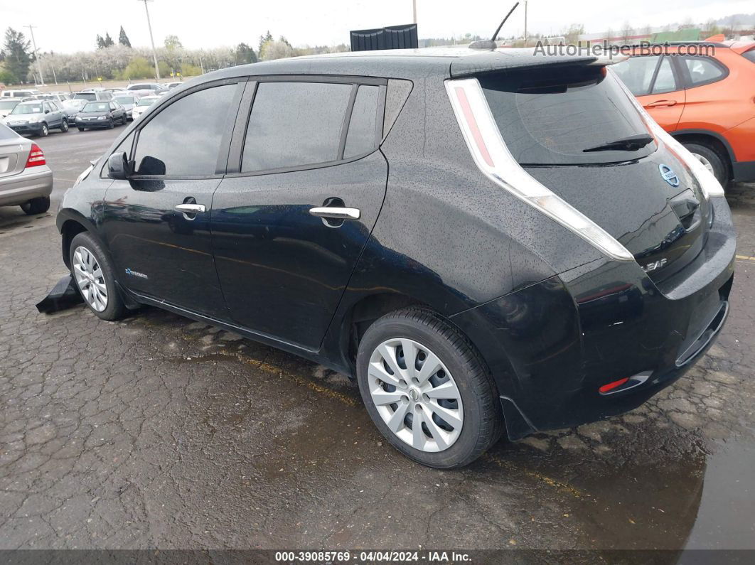 2015 Nissan Leaf S Black vin: 1N4AZ0CP8FC300823