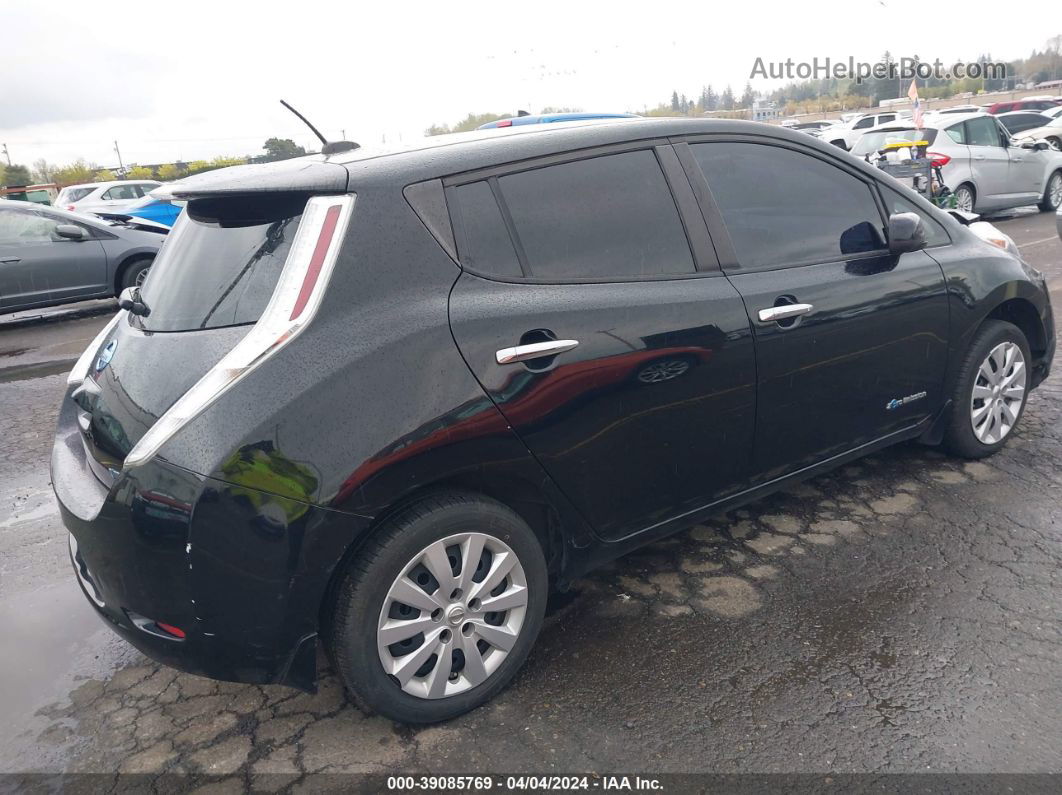 2015 Nissan Leaf S Black vin: 1N4AZ0CP8FC300823