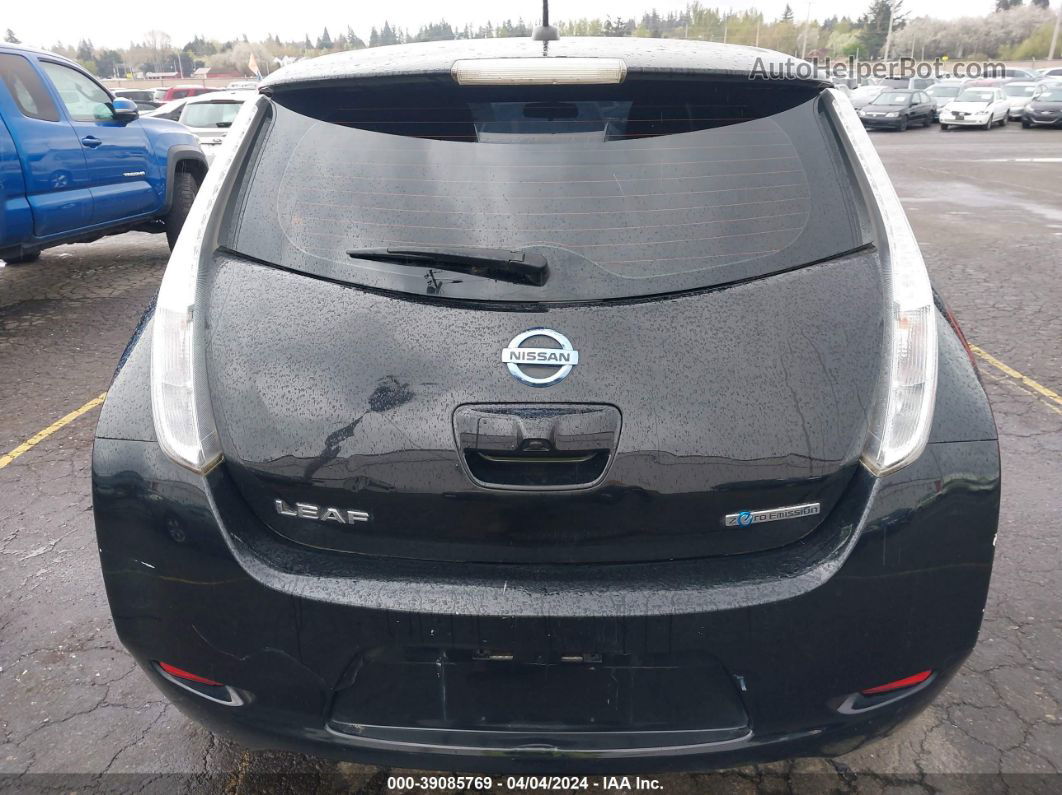 2015 Nissan Leaf S Black vin: 1N4AZ0CP8FC300823