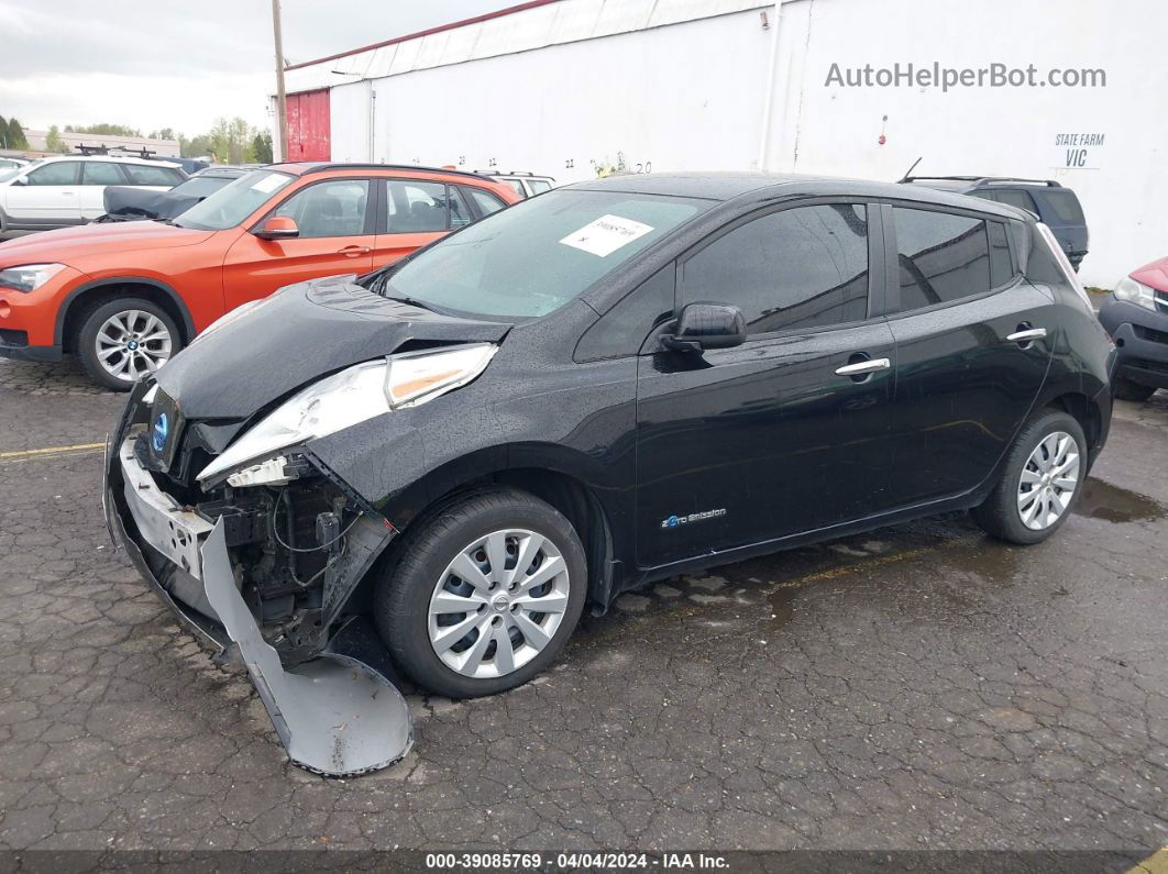 2015 Nissan Leaf S Black vin: 1N4AZ0CP8FC300823