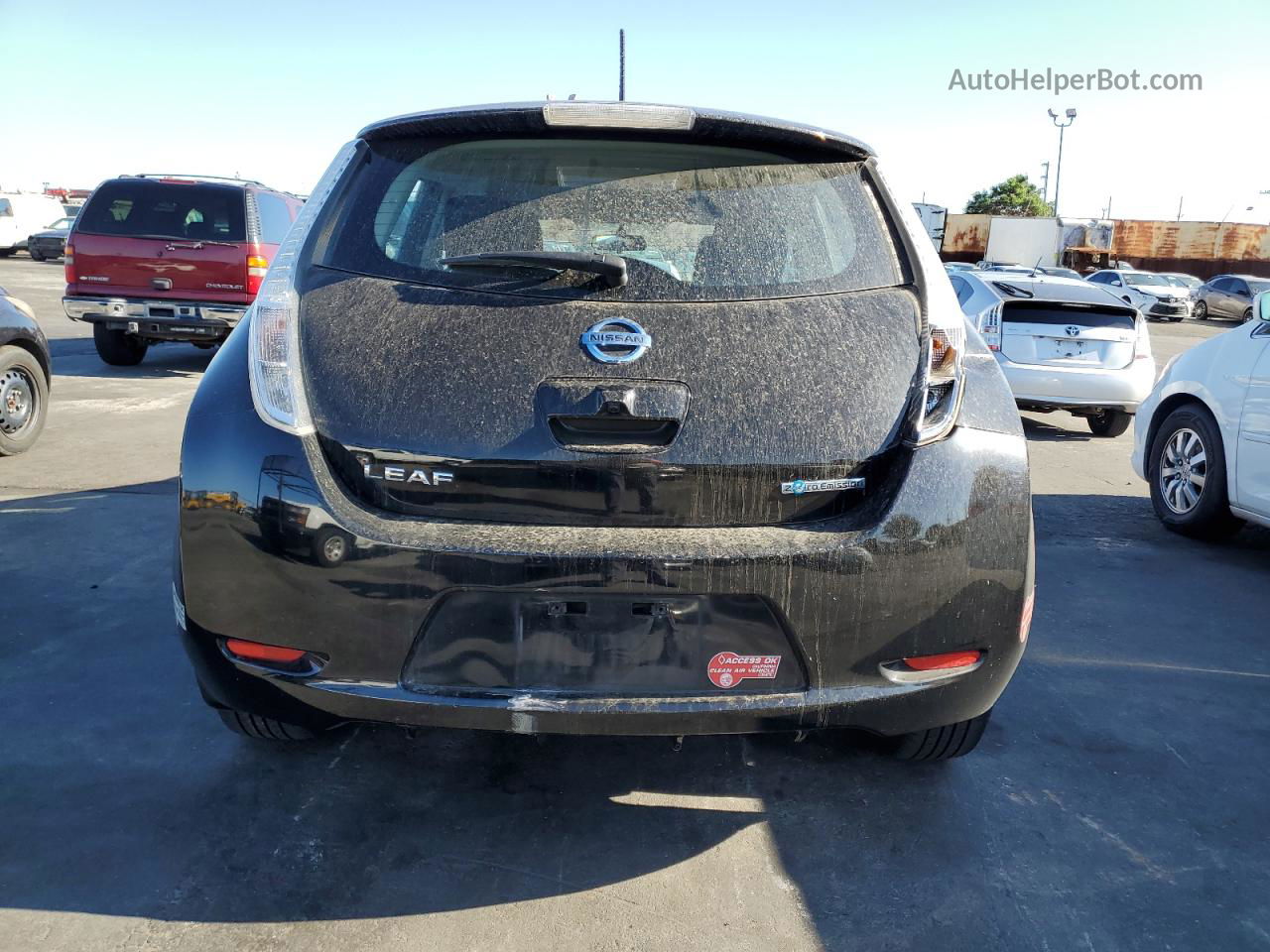 2015 Nissan Leaf S Black vin: 1N4AZ0CP8FC306783