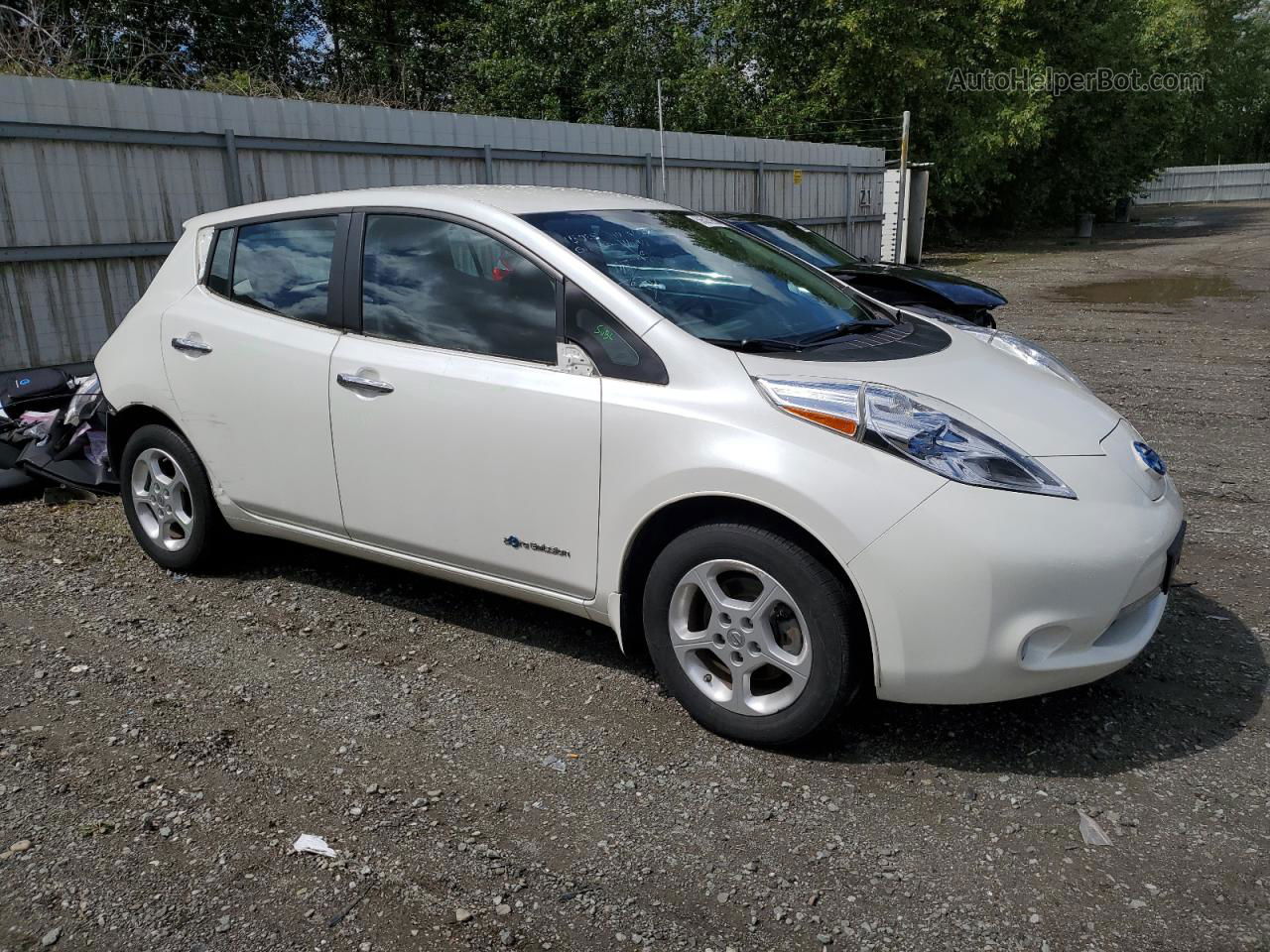 2015 Nissan Leaf S White vin: 1N4AZ0CP8FC306962