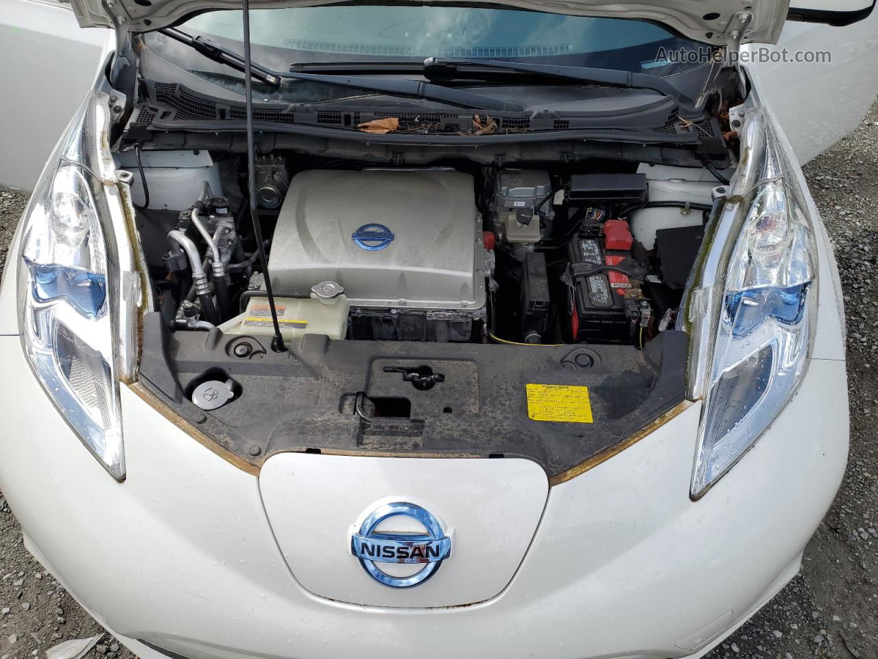 2015 Nissan Leaf S White vin: 1N4AZ0CP8FC306962