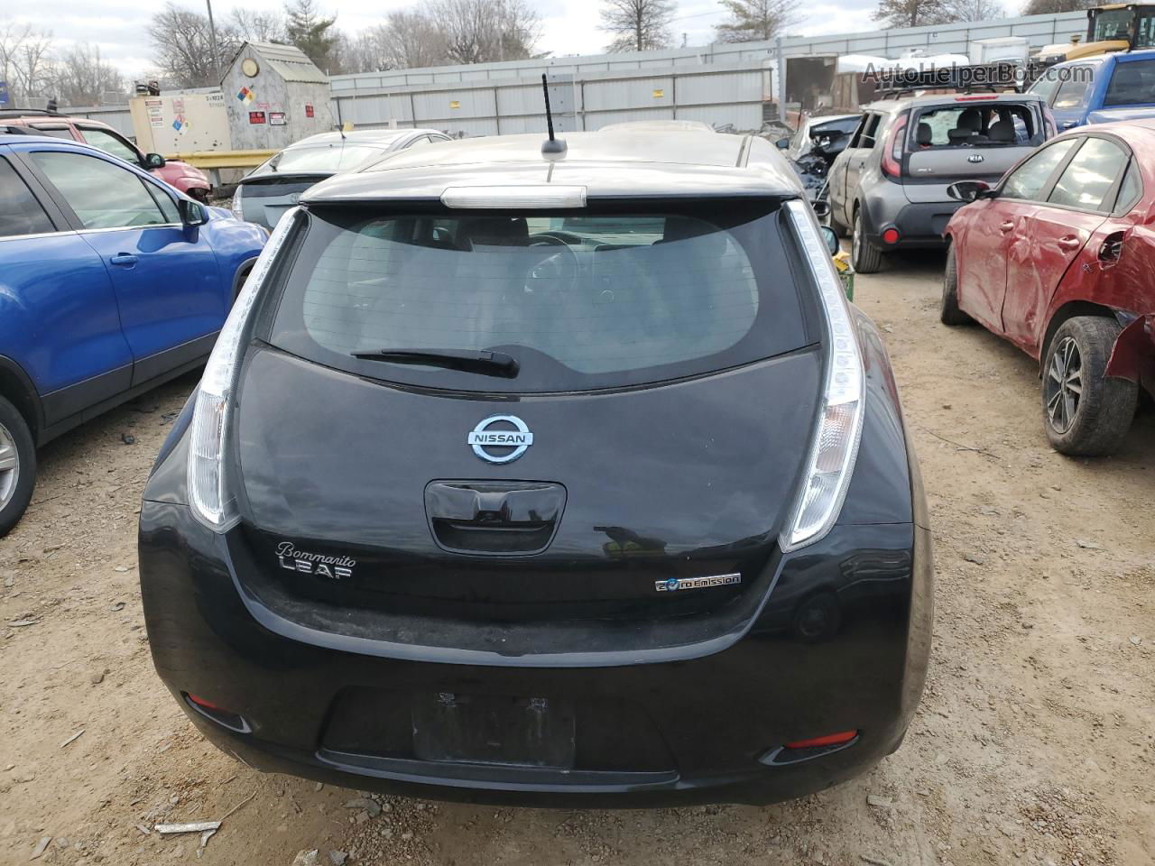 2015 Nissan Leaf S Black vin: 1N4AZ0CP8FC309201