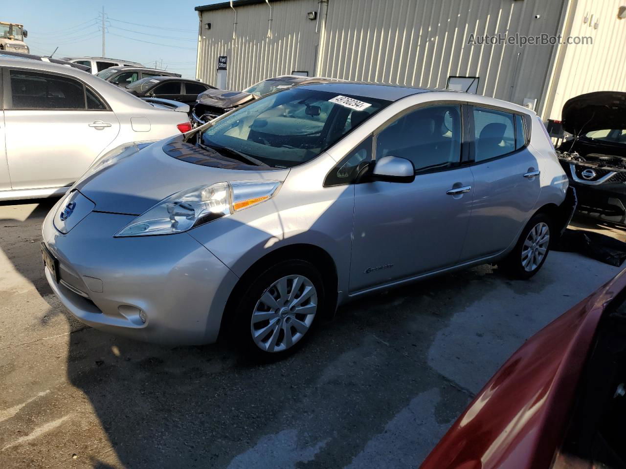 2015 Nissan Leaf S Silver vin: 1N4AZ0CP8FC311661