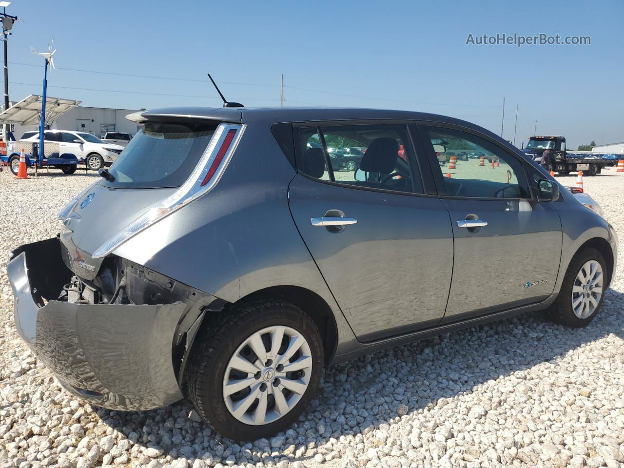 2015 Nissan Leaf S Gray vin: 1N4AZ0CP8FC316861