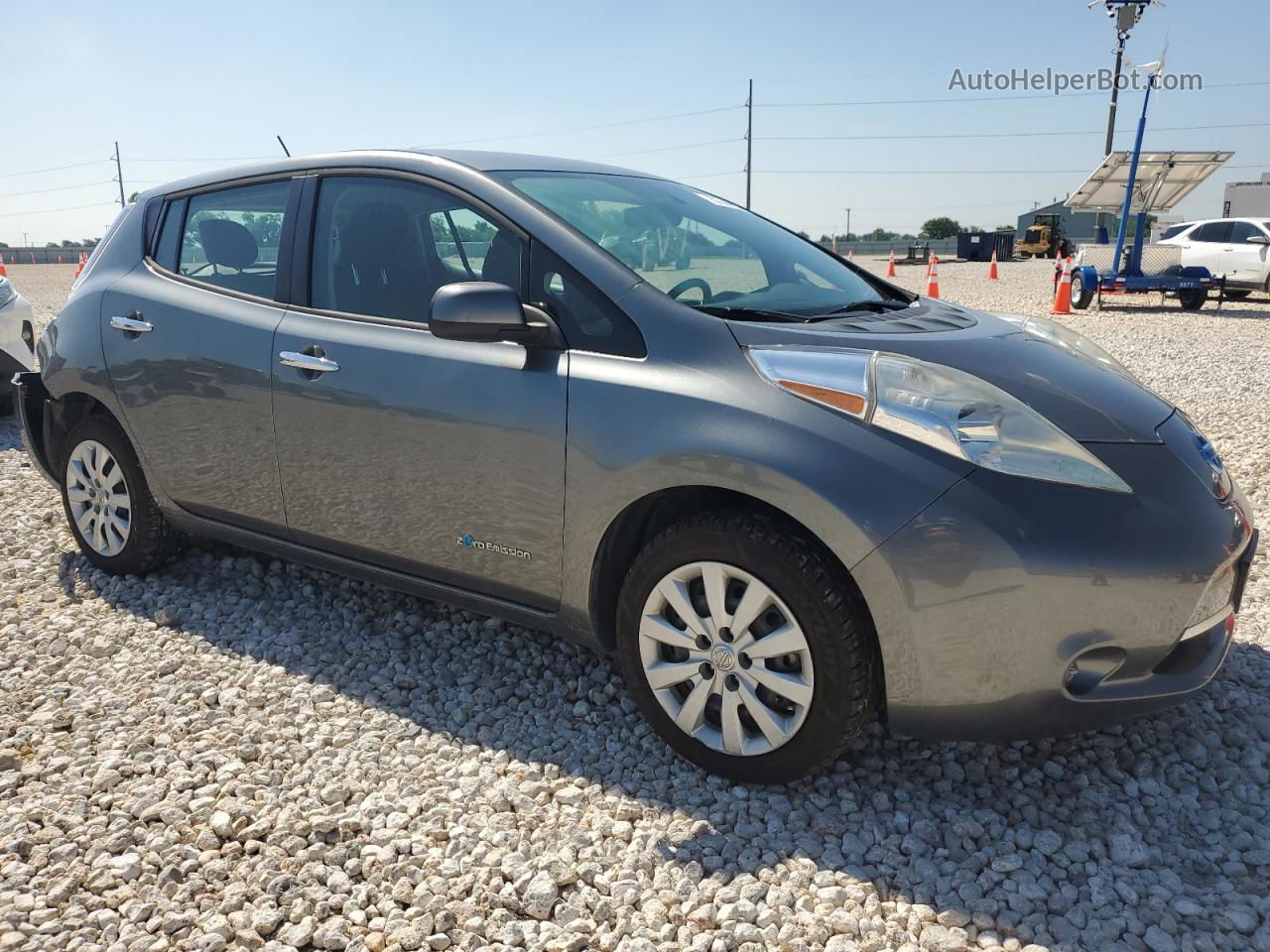 2015 Nissan Leaf S Gray vin: 1N4AZ0CP8FC316861