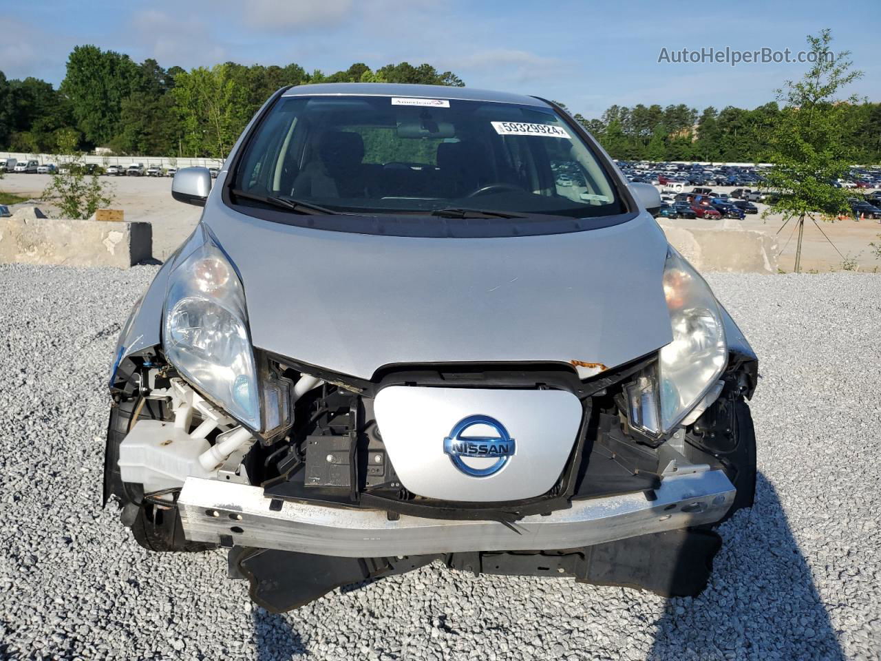 2015 Nissan Leaf S Серебряный vin: 1N4AZ0CP8FC318111