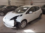 2015 Nissan Leaf S White vin: 1N4AZ0CP8FC318478