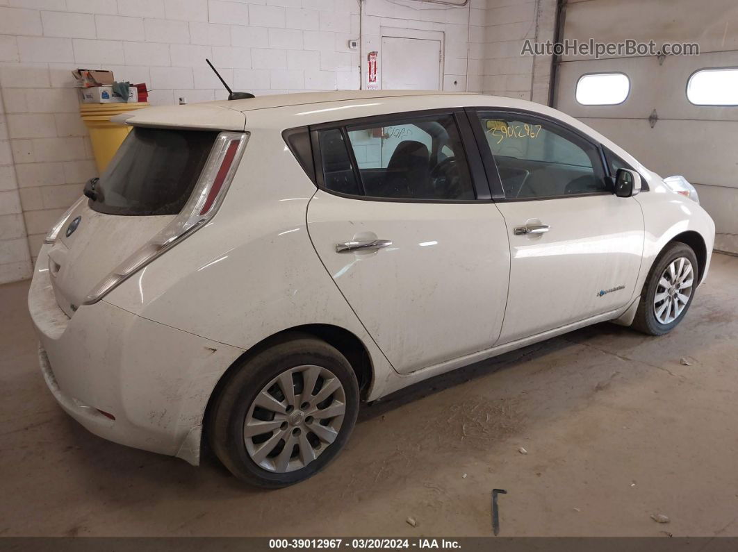 2015 Nissan Leaf S White vin: 1N4AZ0CP8FC318478