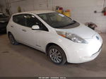 2015 Nissan Leaf S White vin: 1N4AZ0CP8FC318478