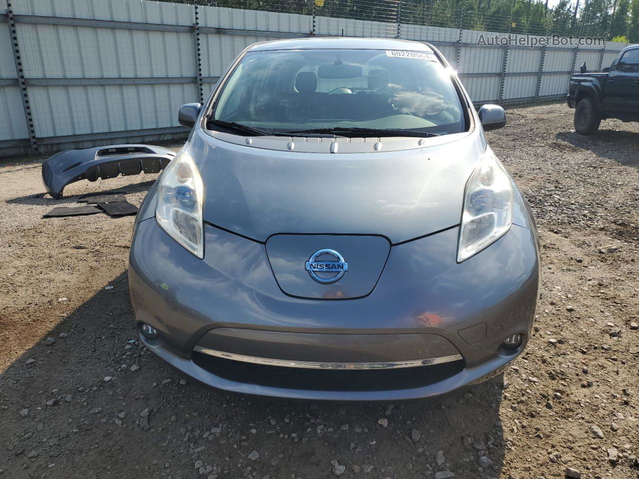 2015 Nissan Leaf S Gray vin: 1N4AZ0CP8FC320103