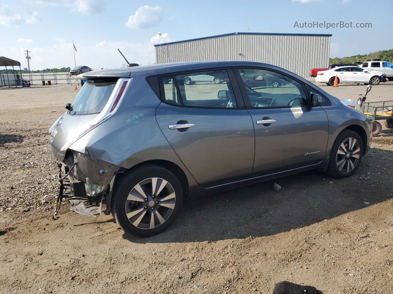 2015 Nissan Leaf S Gray vin: 1N4AZ0CP8FC320103