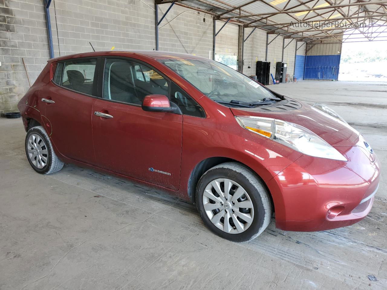 2015 Nissan Leaf S Бордовый vin: 1N4AZ0CP8FC322045