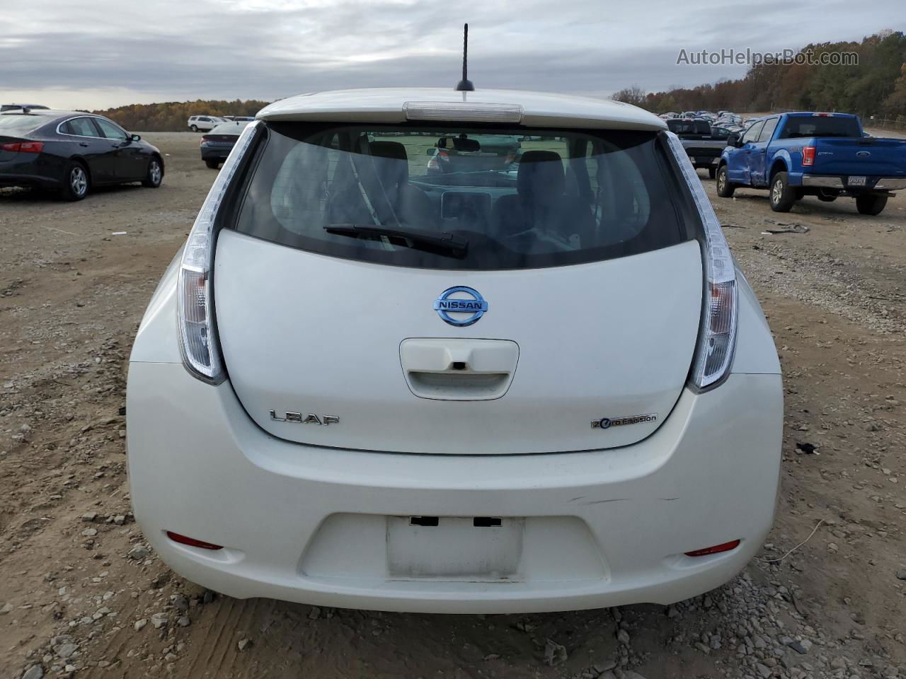 2015 Nissan Leaf S White vin: 1N4AZ0CP8FC323891