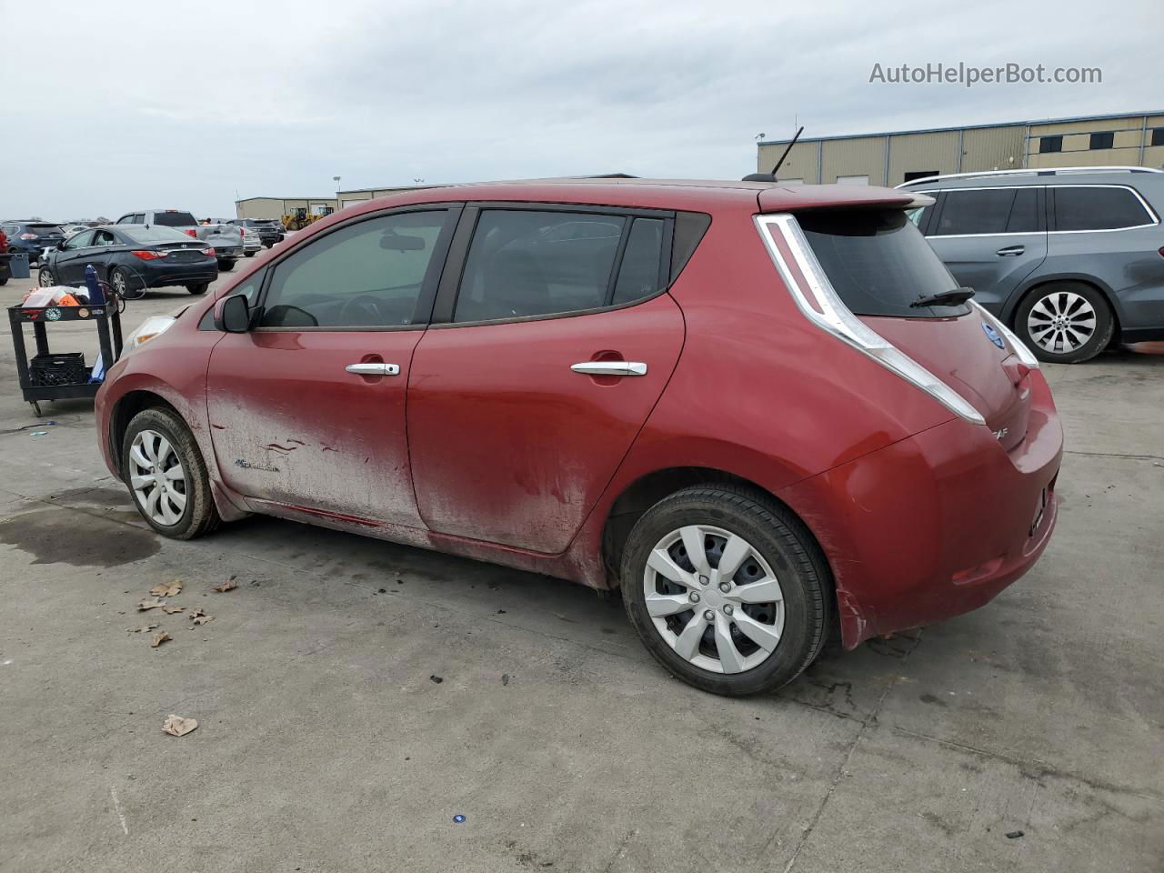 2015 Nissan Leaf S Red vin: 1N4AZ0CP8FC324524