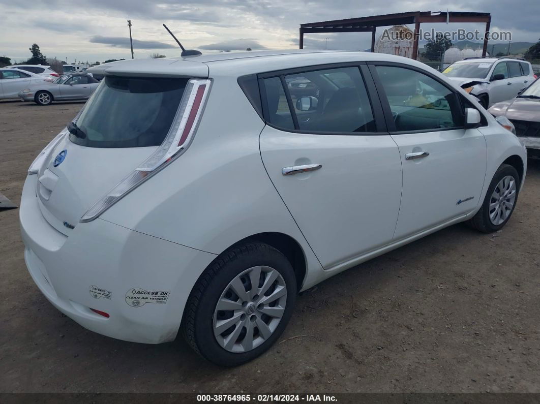 2015 Nissan Leaf S White vin: 1N4AZ0CP8FC329481