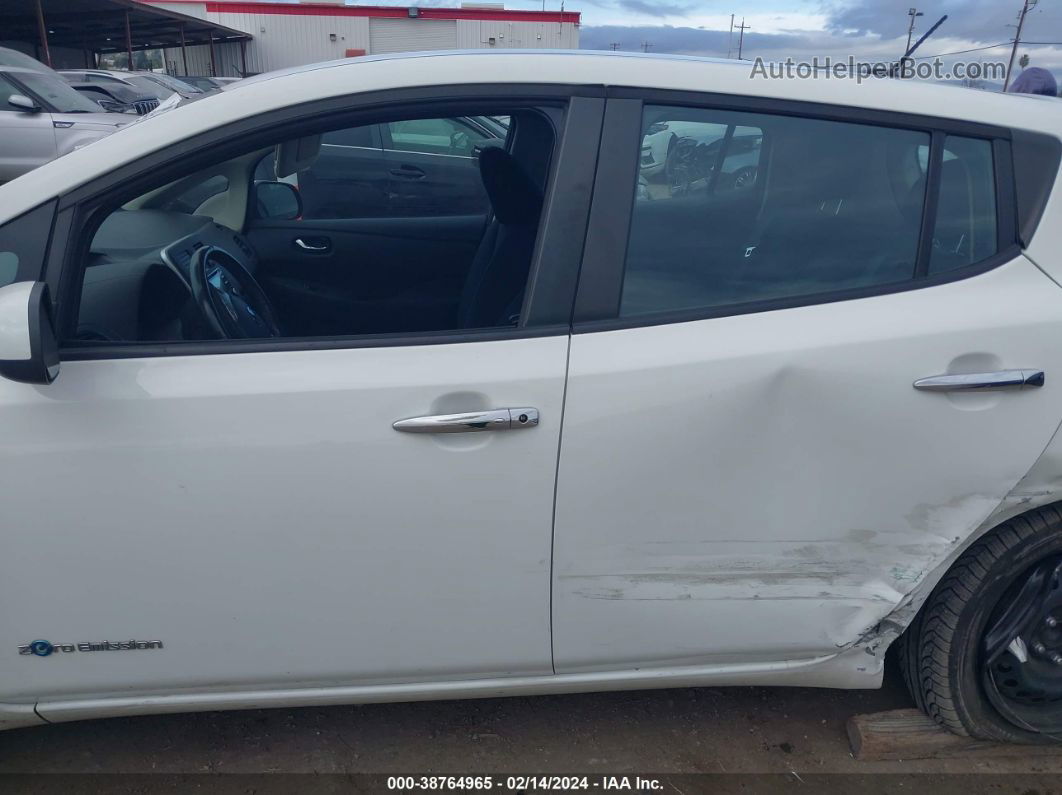 2015 Nissan Leaf S White vin: 1N4AZ0CP8FC329481