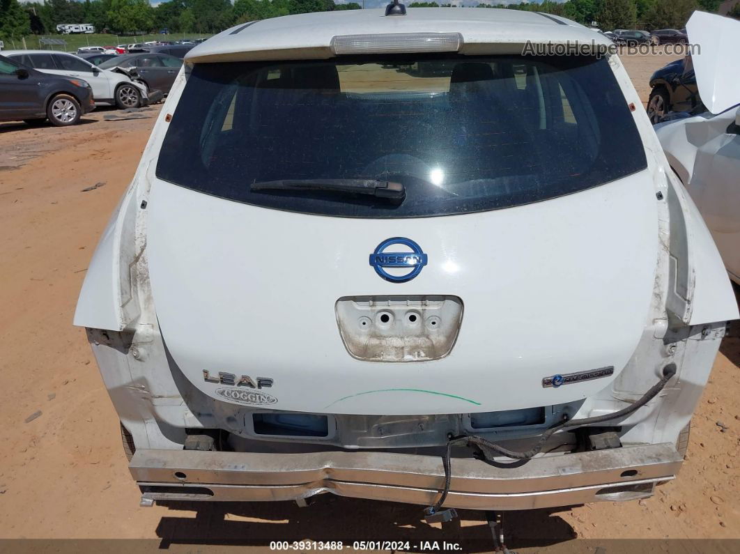 2015 Nissan Leaf S White vin: 1N4AZ0CP8FC329710