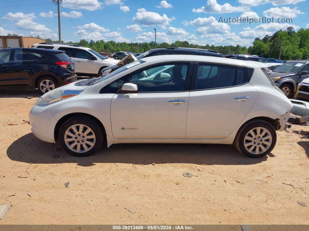 2015 Nissan Leaf S White vin: 1N4AZ0CP8FC329710