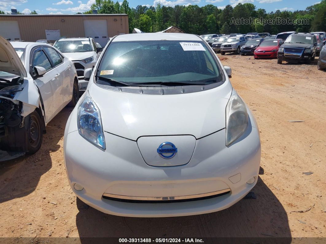 2015 Nissan Leaf S White vin: 1N4AZ0CP8FC329710