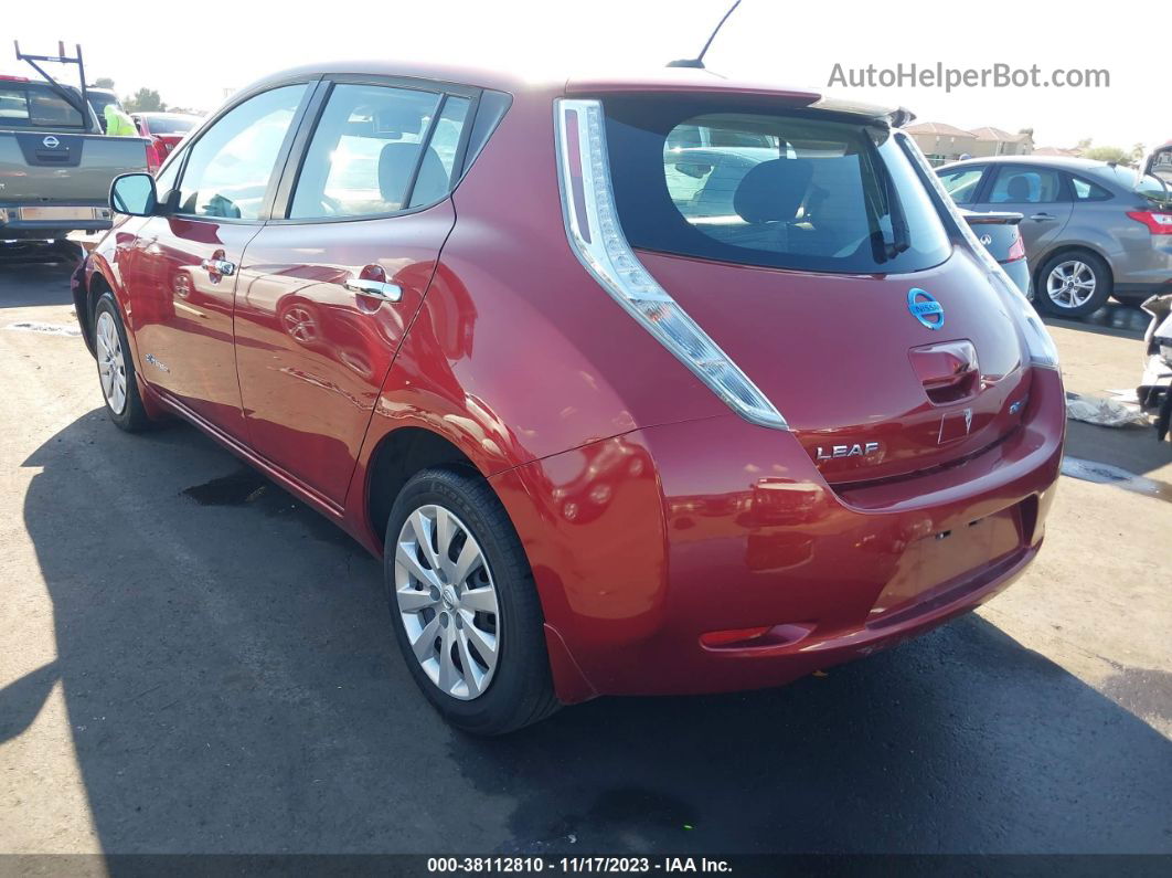 2015 Nissan Leaf S Red vin: 1N4AZ0CP8FC332204